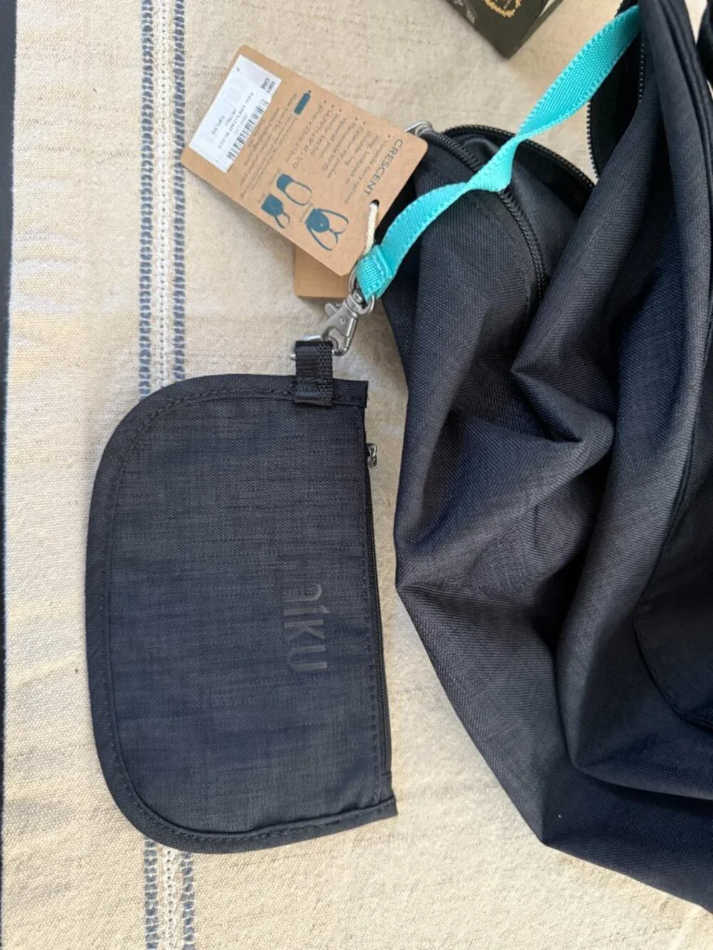 NWT Haiku Crescent Black Convertible Sling Backpack Shoulder Bag